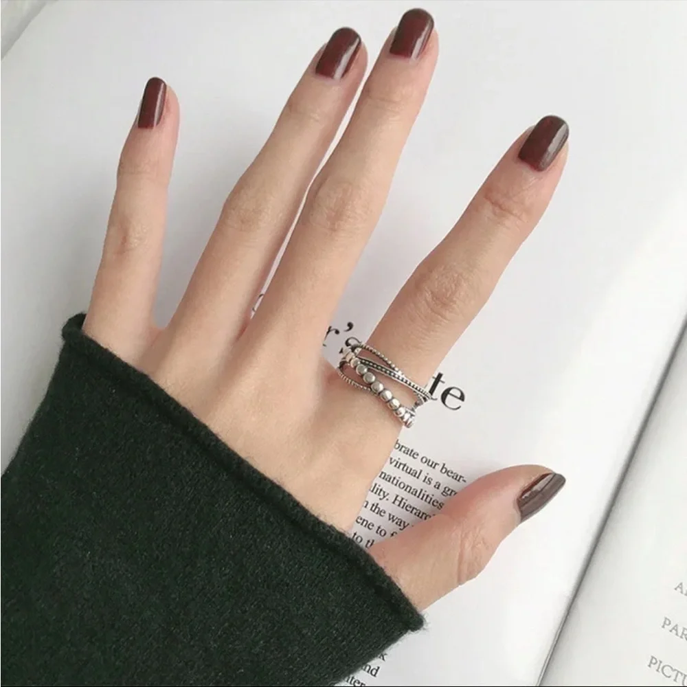 𝅺NEW 925 Sterling Silver Simple Retro Style Ring